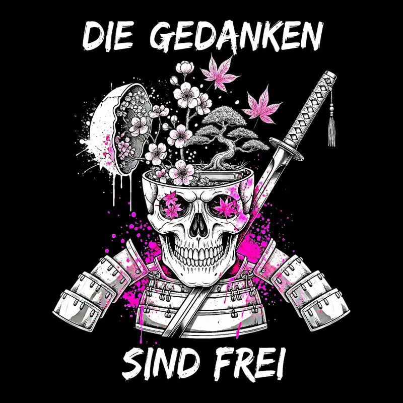 Kriegerischer Totenkopf Samurai