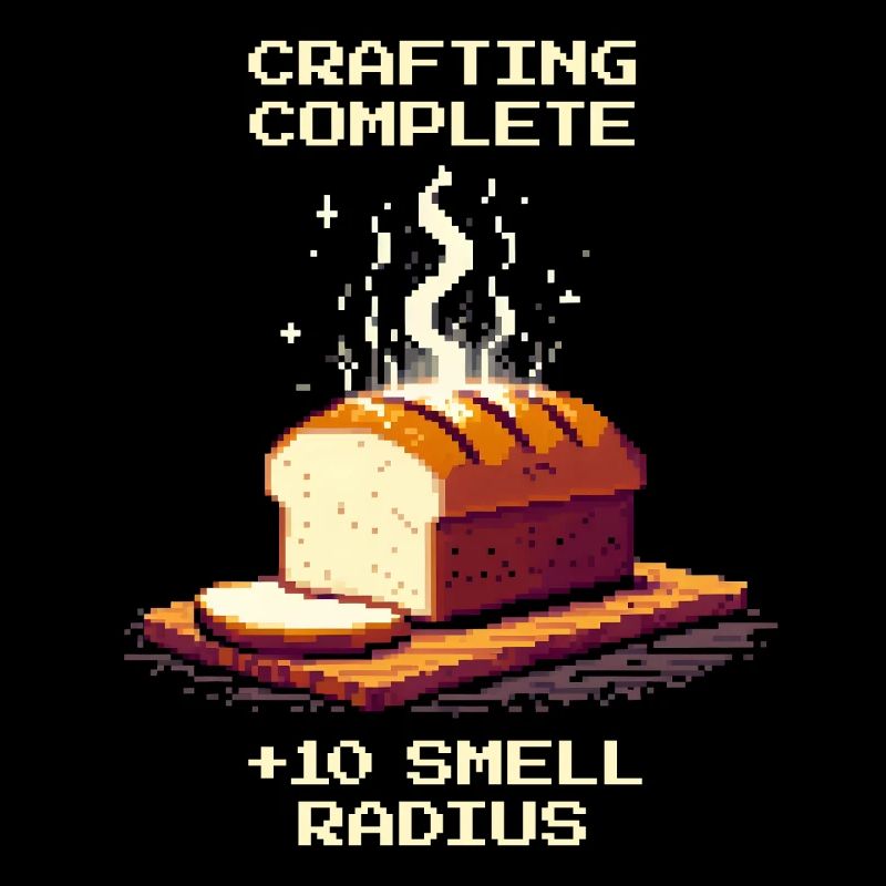 Crafting completed: +10 scent radius | Bread humor