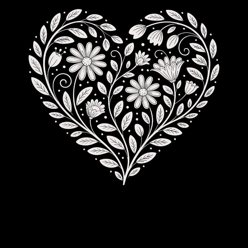 Flower Heart Pattern Florist