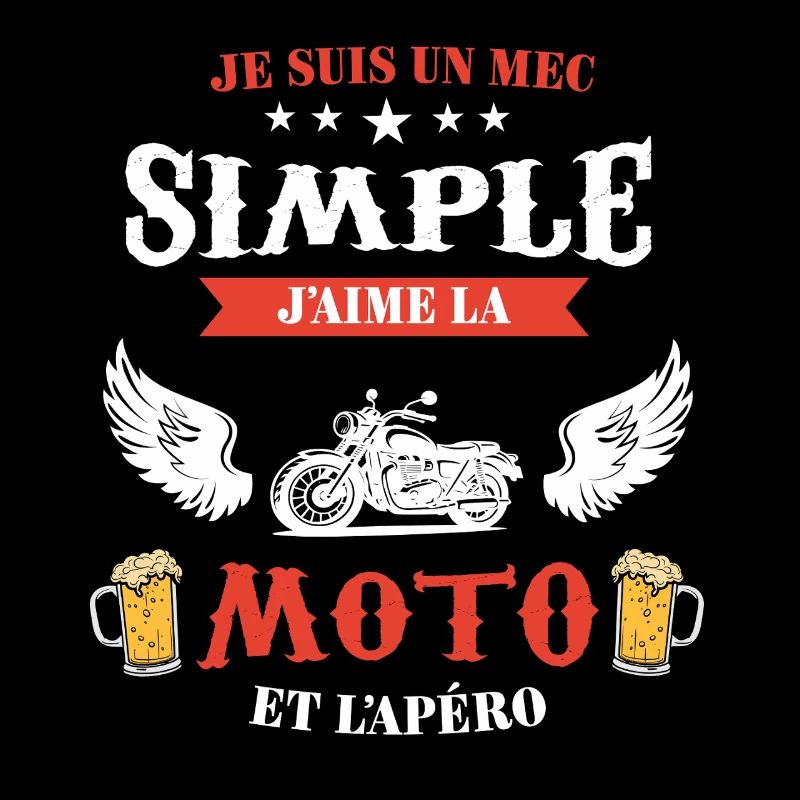 Ich bin ein einfacher Motorrad-Typ und ein lustiges Aperitif-Geschenk