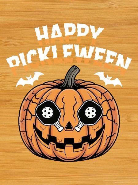 Pickleween Pickleball Player Halloween Pumpkin