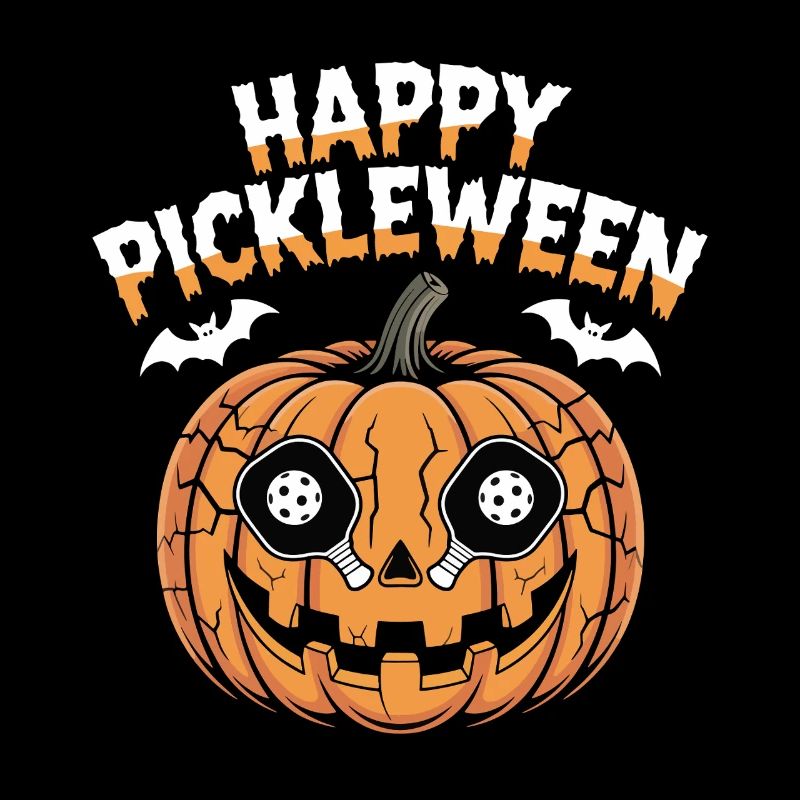 Pickleween Pickleball Player Halloween Pumpkin