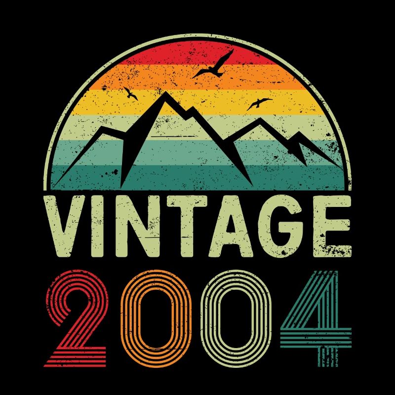 Retro Mountain Sunset Design