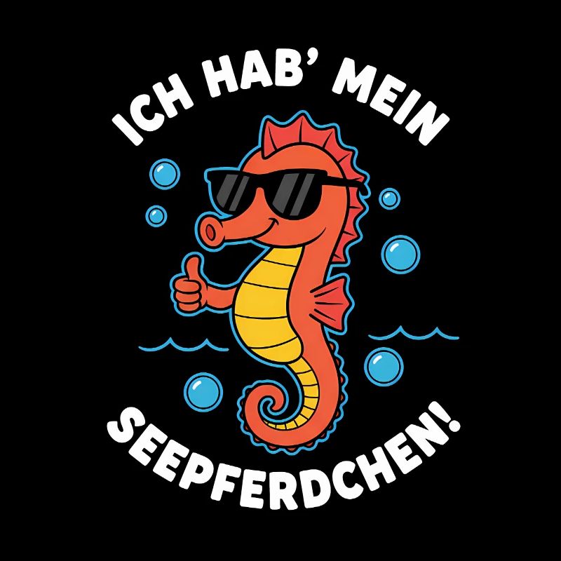 Examen réussi – Hippocampe avec lunettes de soleil
