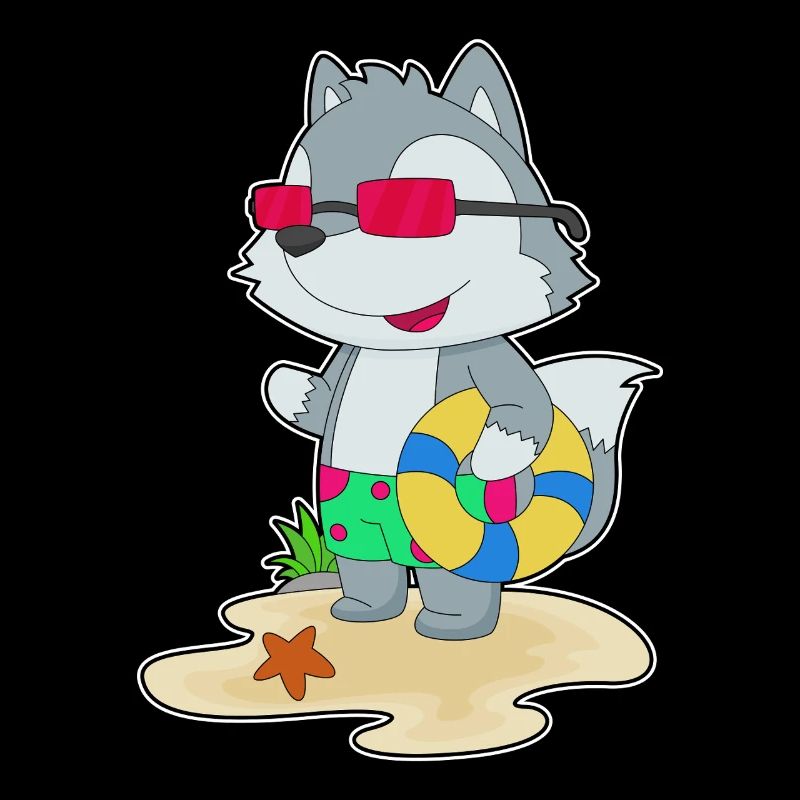 Wolf Strand Swim Ring Summer