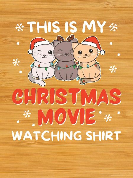 Cat Christmas Movie Watching