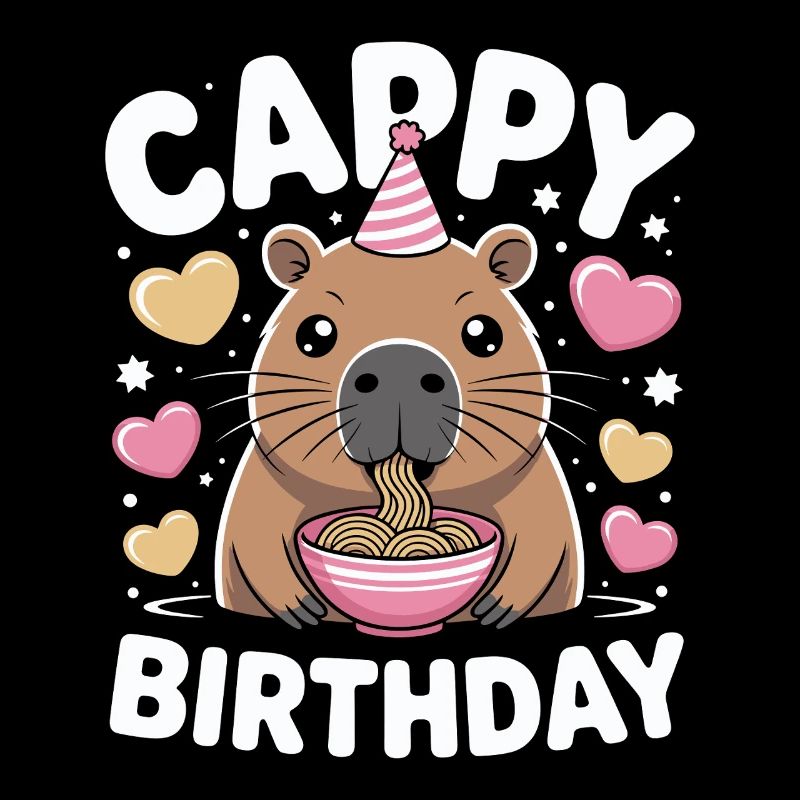 Anniversaire de Cappy Ramen de Capybara Anniversaire de Capy