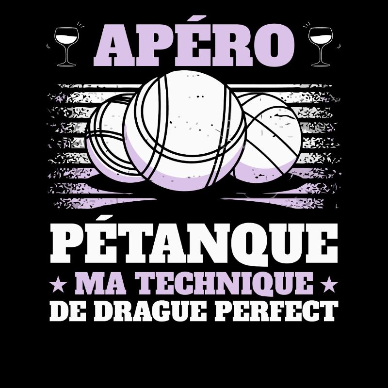 Aperitif Pétanque Technique de Crugue Geschenk Humor