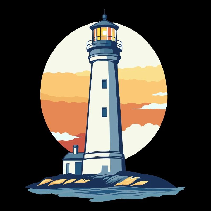 Phare au coucher du soleil