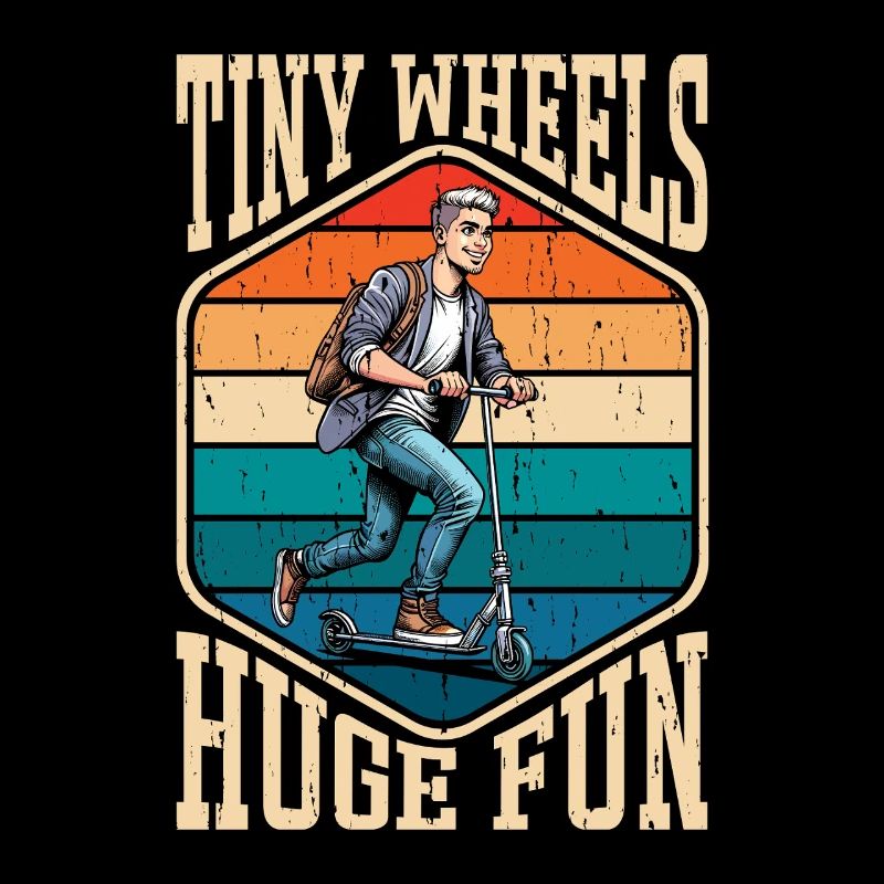 Scooter Tiny Wheels Huge Fun Motorcycle Lover