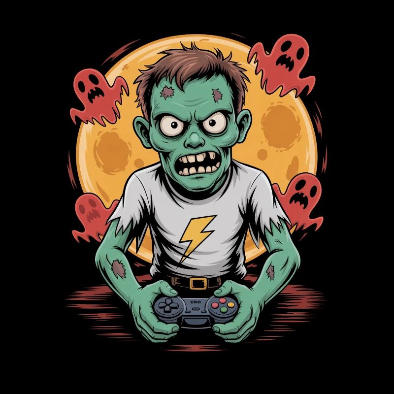 Jeu vidéo effrayant de zombies pour Halloween