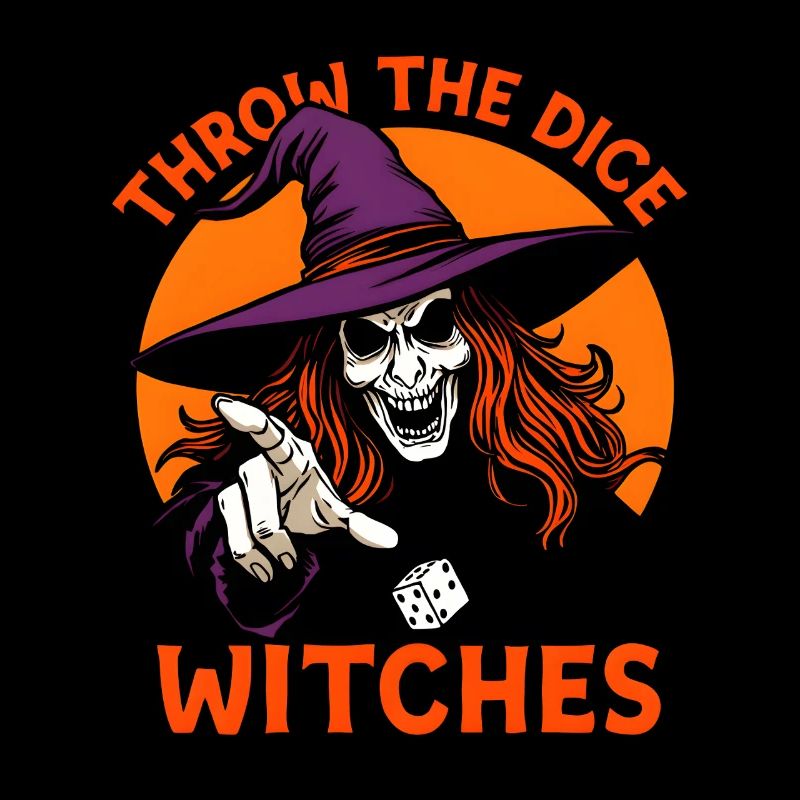 Halloween Saison effrayante Lancer les dés Sorcières