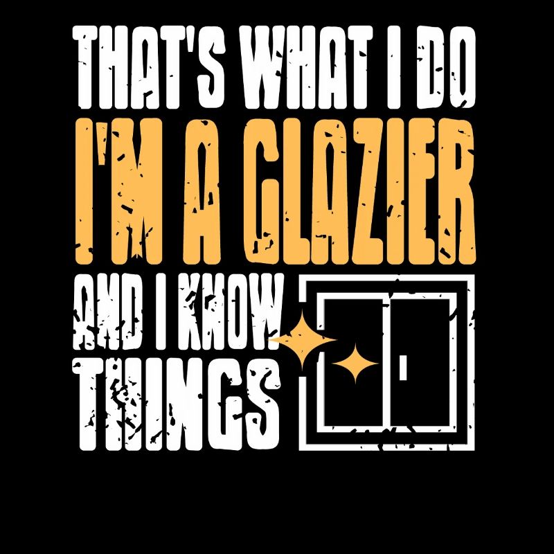 Powered by Glass Retro Window Worker Glazier Pride