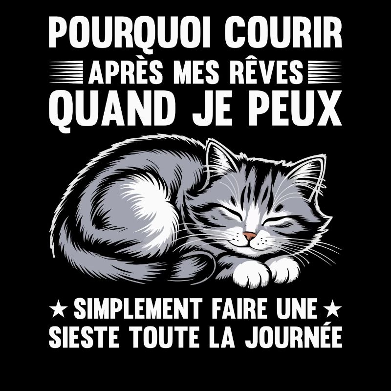 Sleeper Cat Dreamer Silent Humorous Gift