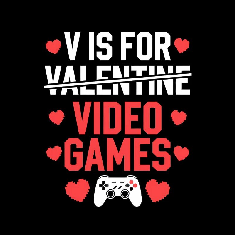 Valentine Video Games Typography Design