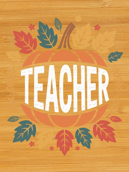 Autumnal Teacher Pumpkin