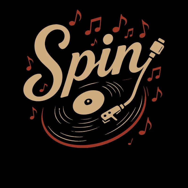 Spin Vinyl Record Music Lovers Retro Vibe
