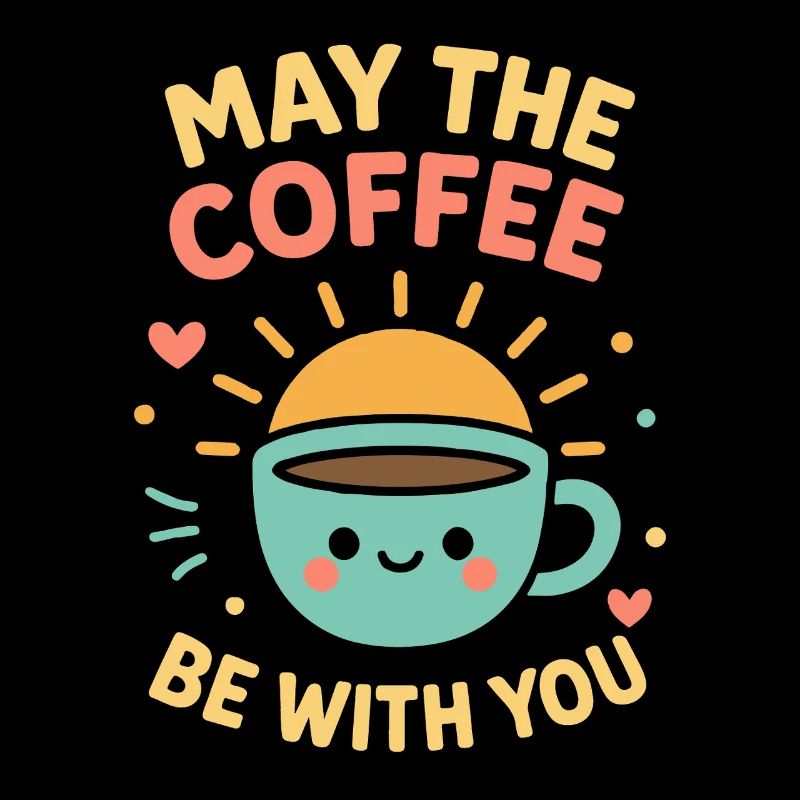 Que le café soit avec vous Mignon Café Design
