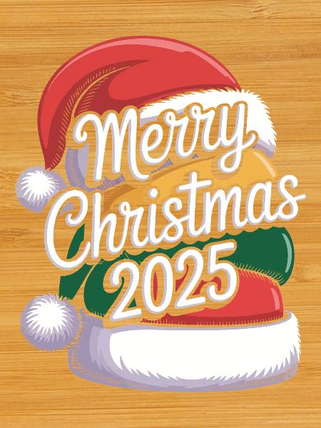 Christbaumhut mit Weihnachtsgruß 2025