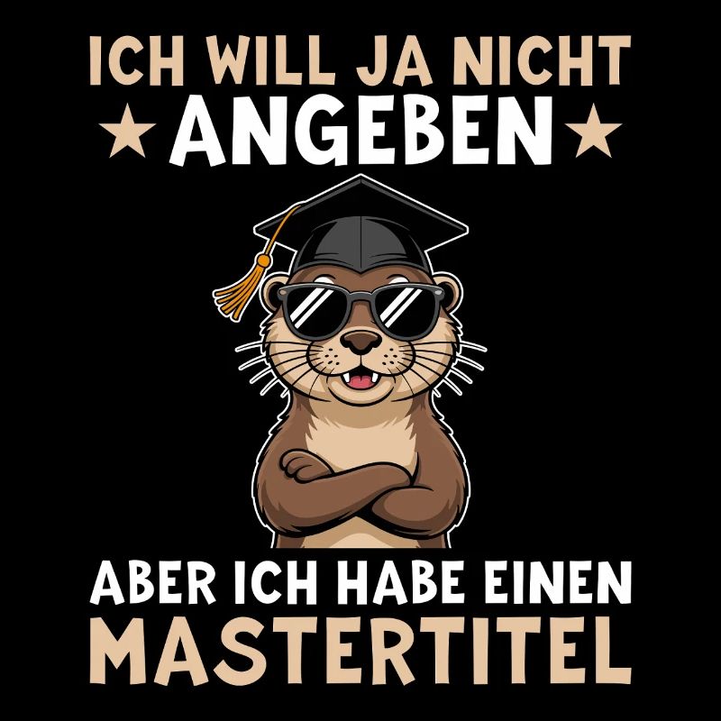 Masterabschluss - Otter mit Mastertitel
