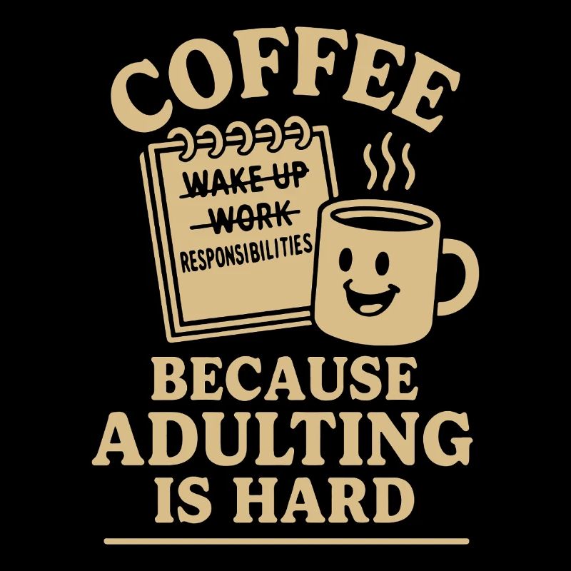 Kaffee, weil Erwachsenwerden ein hartes Design ist