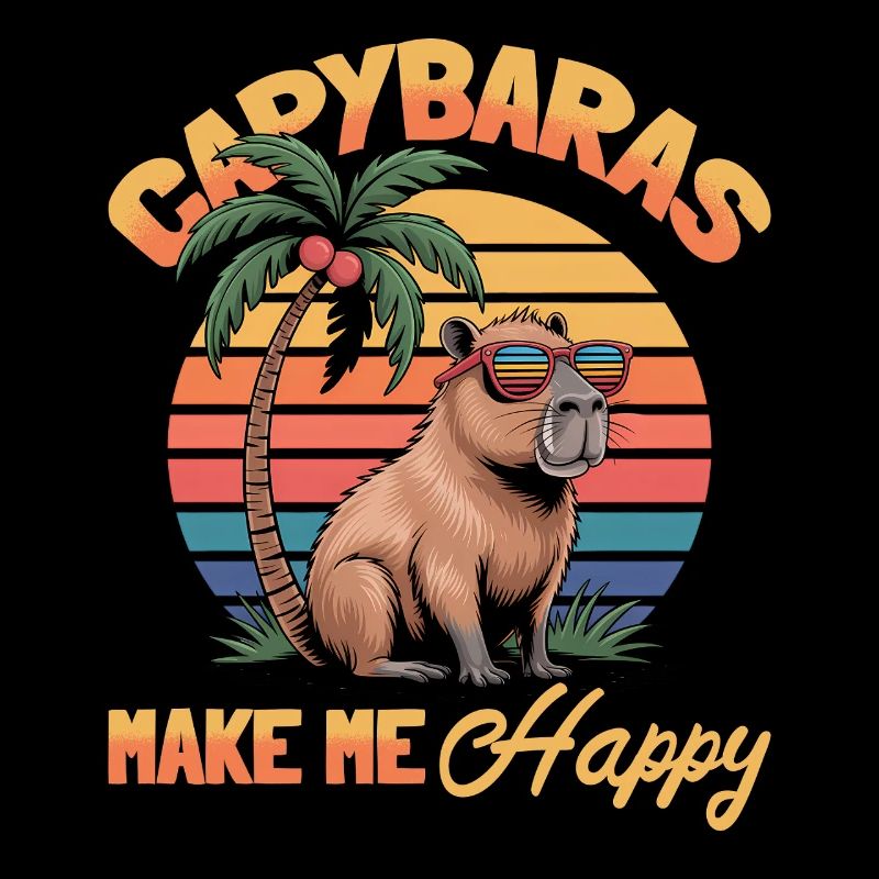 Funny aesthetic Kawaii Capybara
