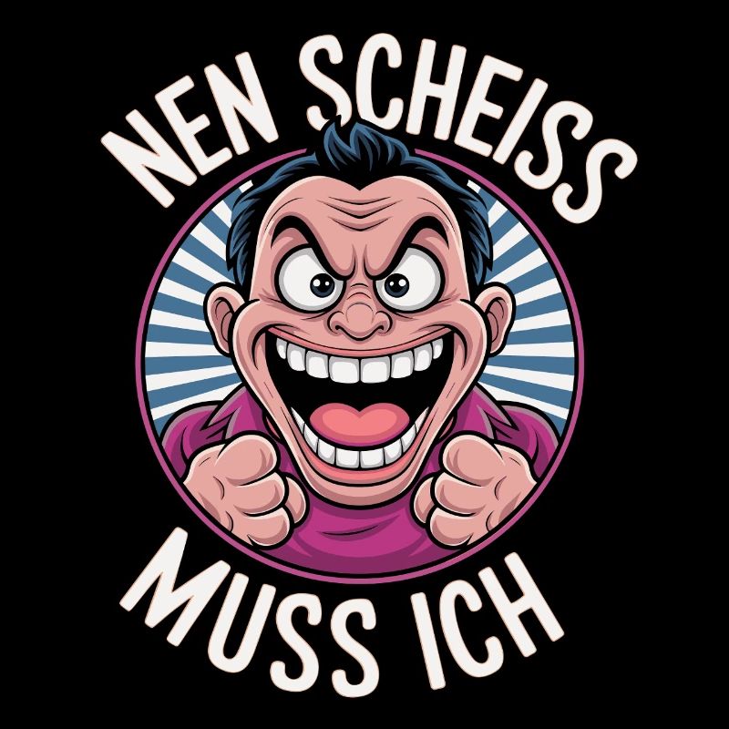 Motif de dessin animé Angry Smile