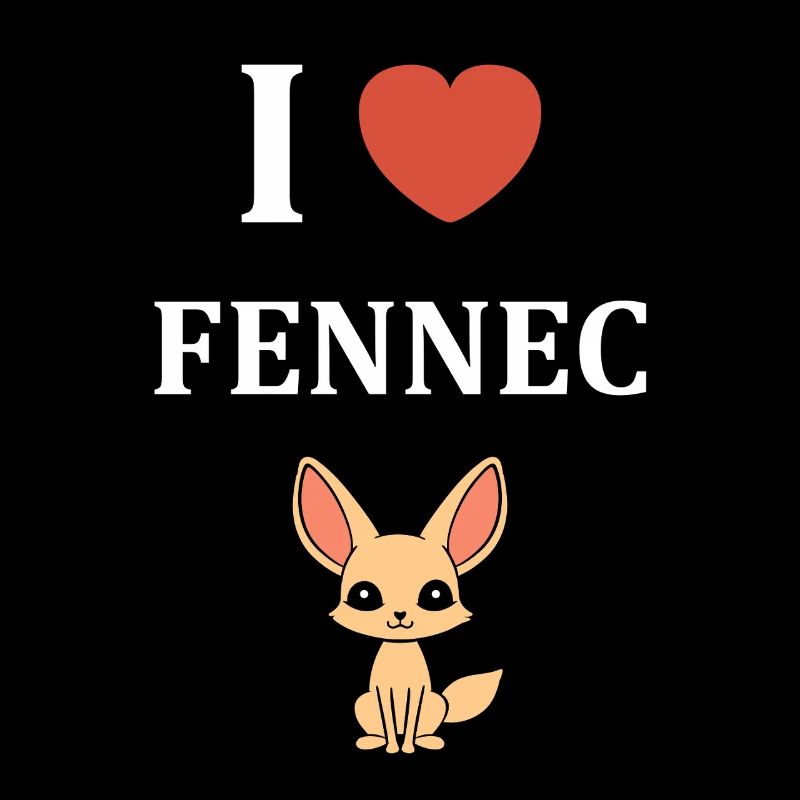 J'aime Fennec Cartoon