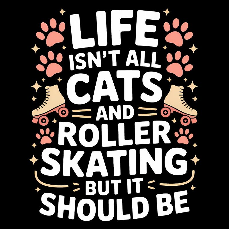 Roller Skating Spruch Katzen Witz Skating Geschenk