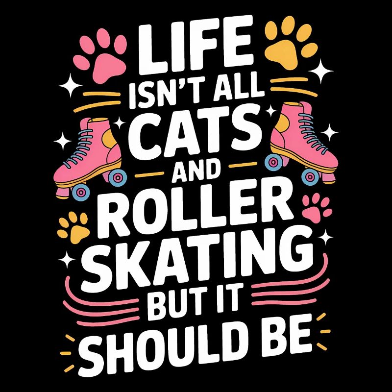 Roller Skating Spruch Katzen Witz Skating Geschenk