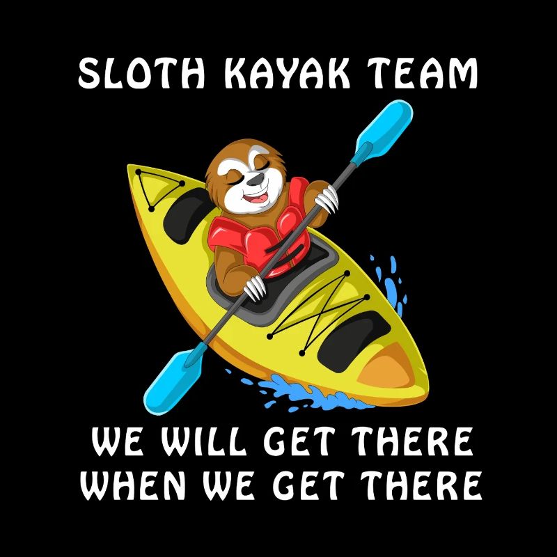 Sloth Kayak Team Funny Kayaking Lover Gift