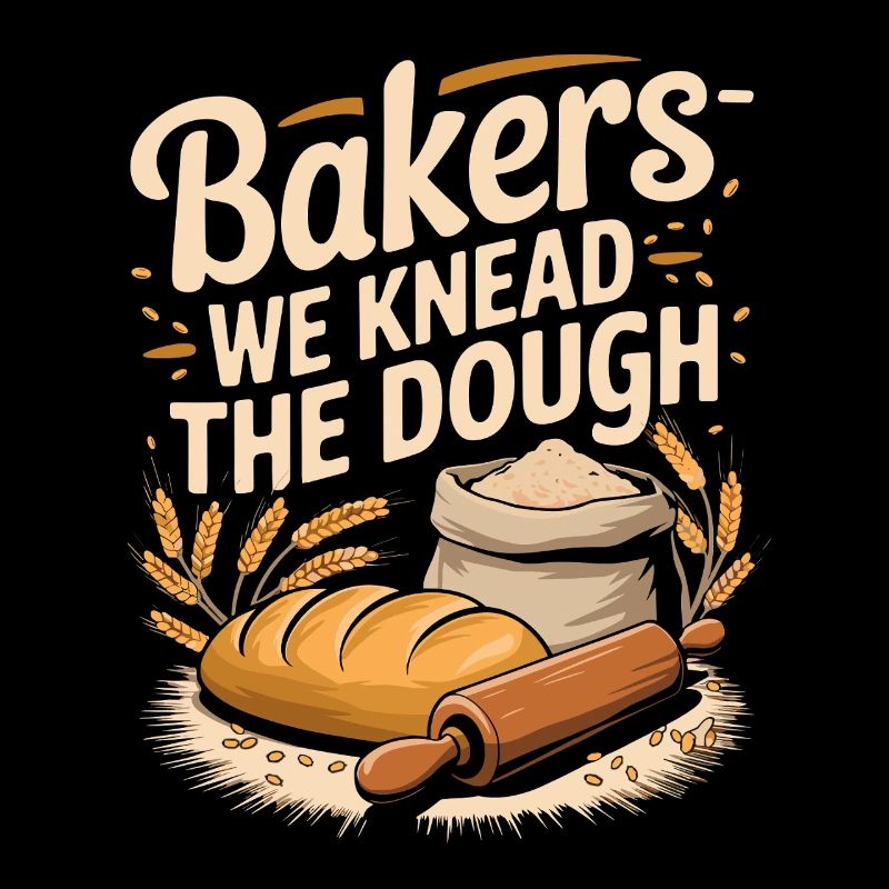 Baker Saying Bakers We Knead The Dough Bread Dough