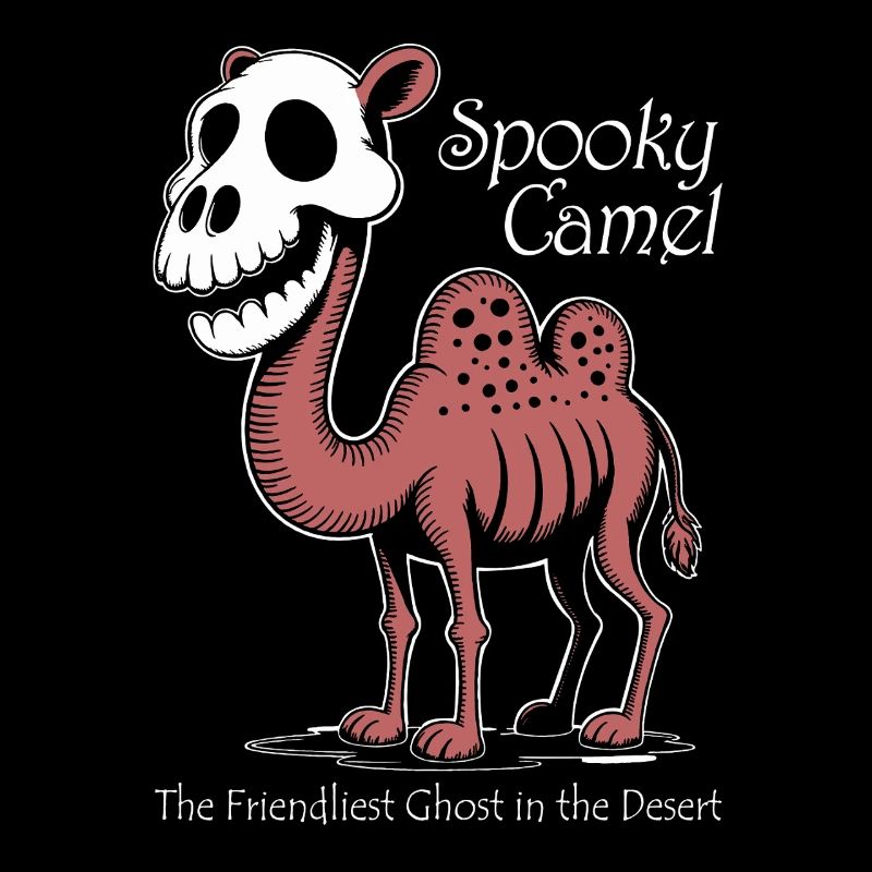 Spooky Camel Ghost in Desert