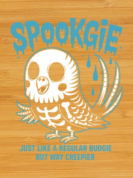 Spooky Perruche Squelette Halloween