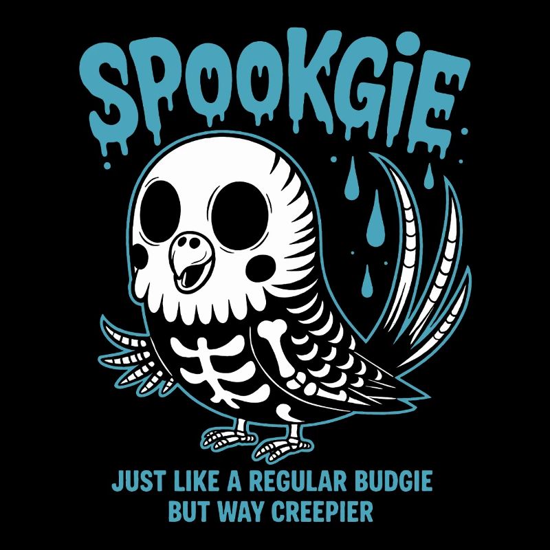 Spooky Perruche Squelette Halloween