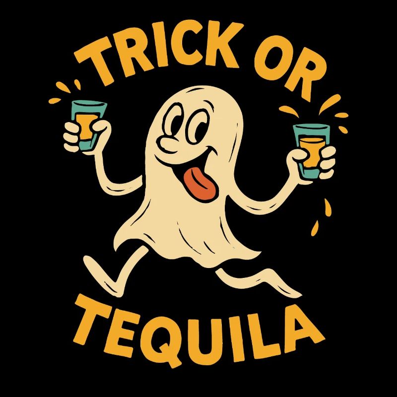 Trick Or Tequila Drôle D’Halloween Dicton