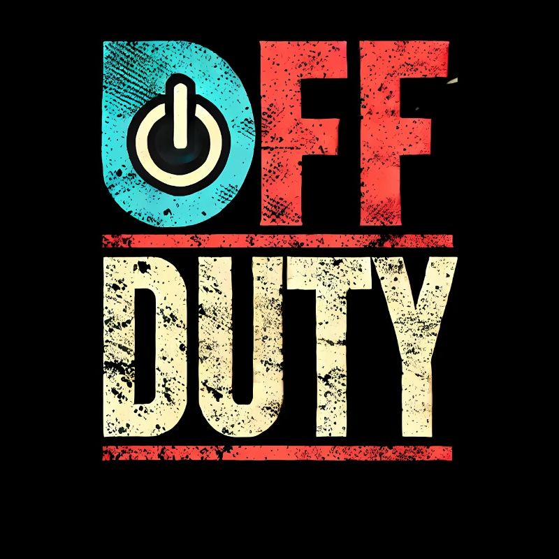 Off Duty Power Button Vintage, Mom and Dad