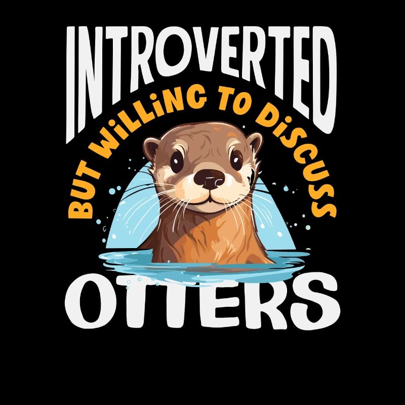 introverti discutant du dessin animé de la loutre de mer