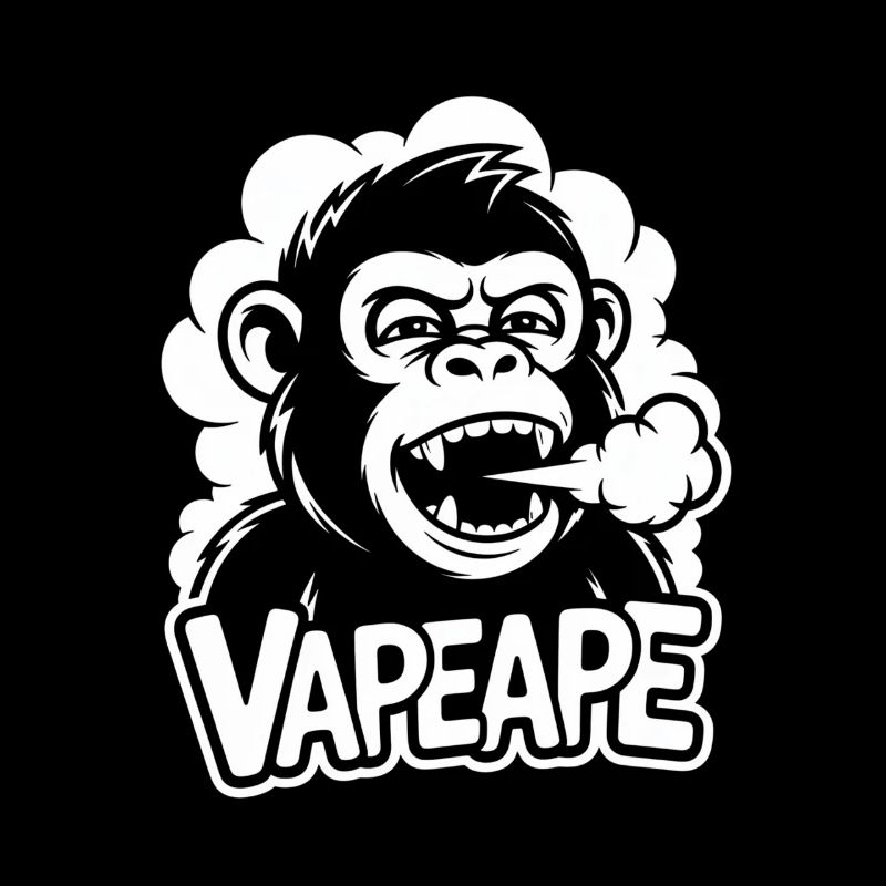 Vapeape Affe mit Dampf