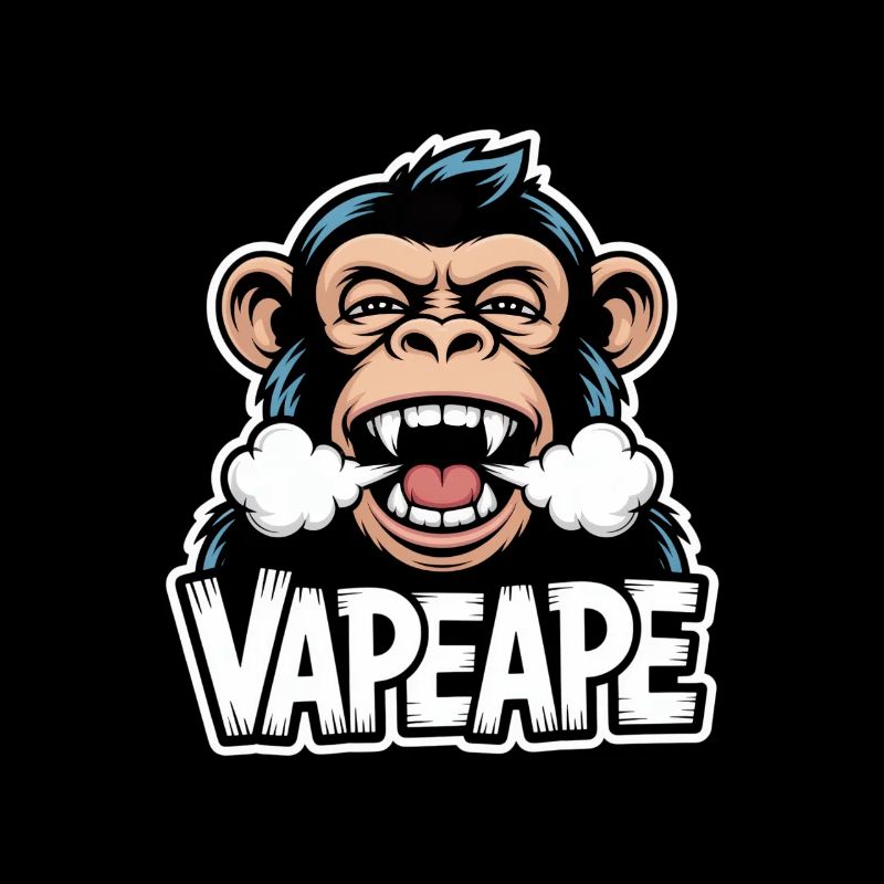 Vape Ape Funny Monkey Graphique