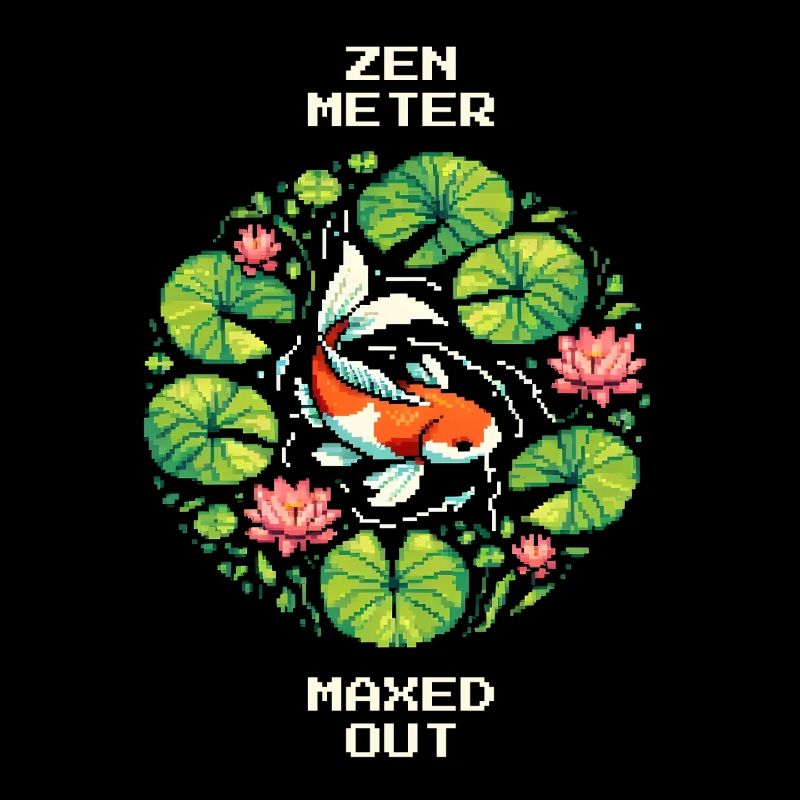 Zen-Meter Full | Koi, garden pond, meditation