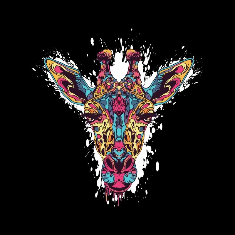 Kaleidoscope Giraffe Head