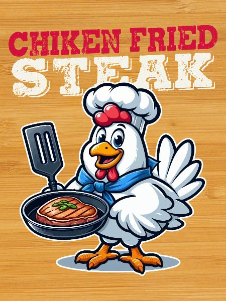 Fried Chicken Steak Cartoon