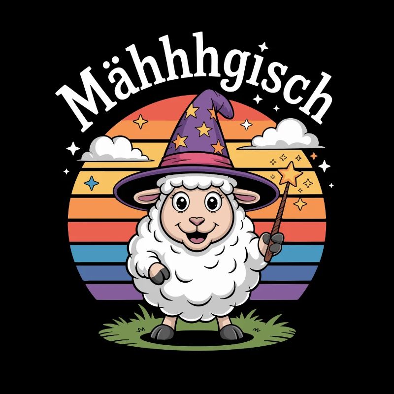 Mähhhgisch Schaf Zauberer Regenbogen