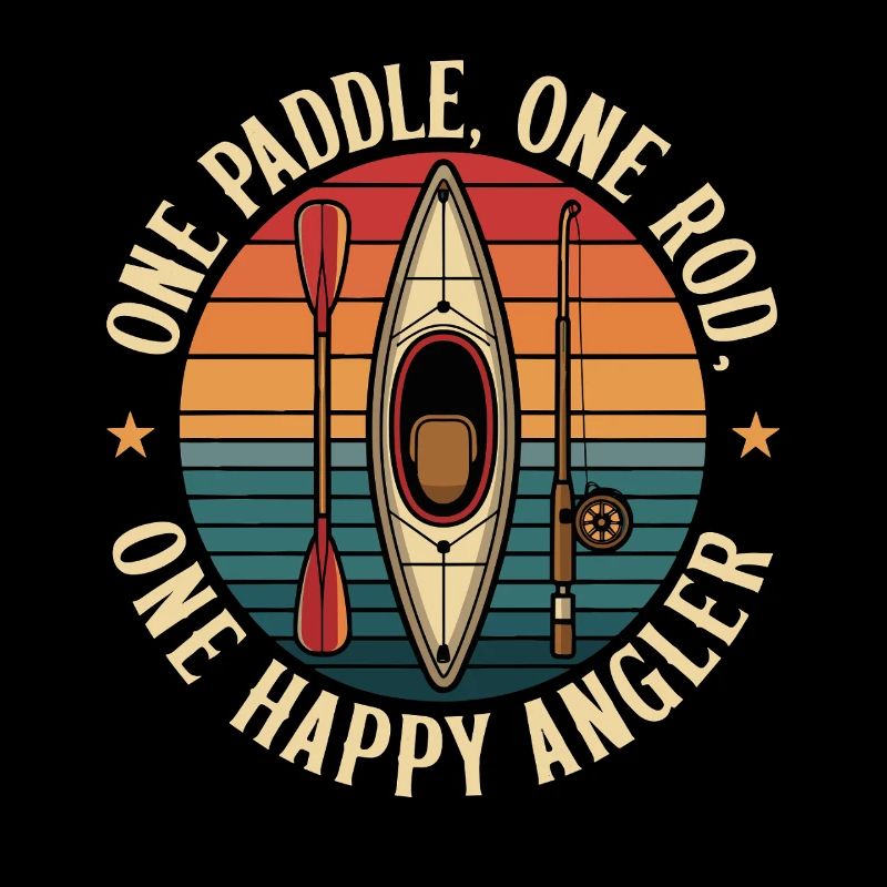 Ein Paddel, Eine Rute, Ein Glücklicher Angler
