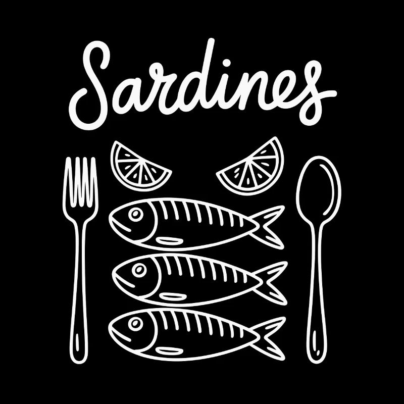 Sardine line with cutlery