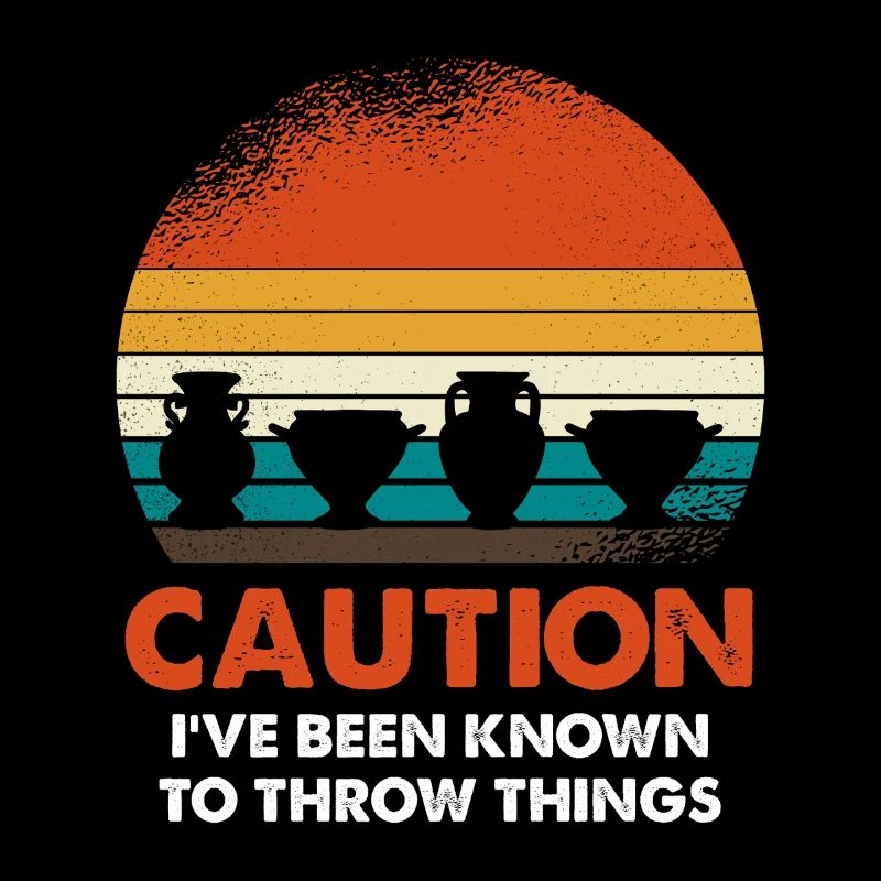 Pots rétro coucher de soleil