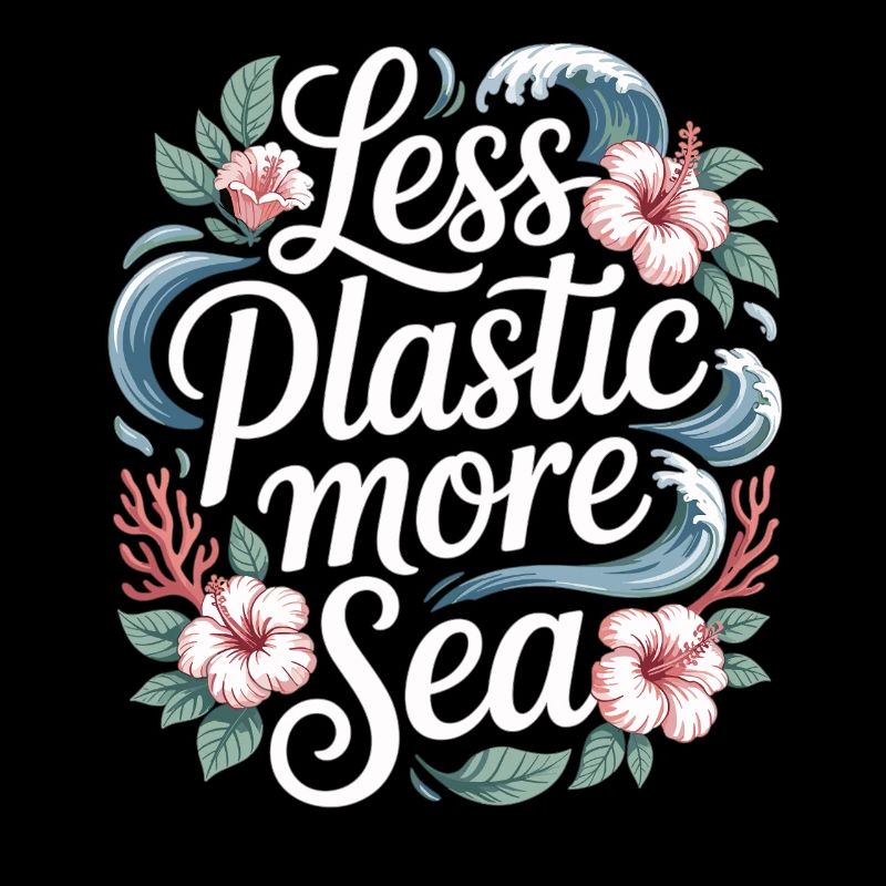Less Plastic More Sea – Umwelt Design Blumen