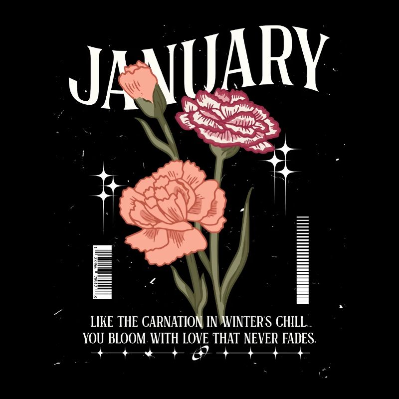 Birth Flowers January Carnation