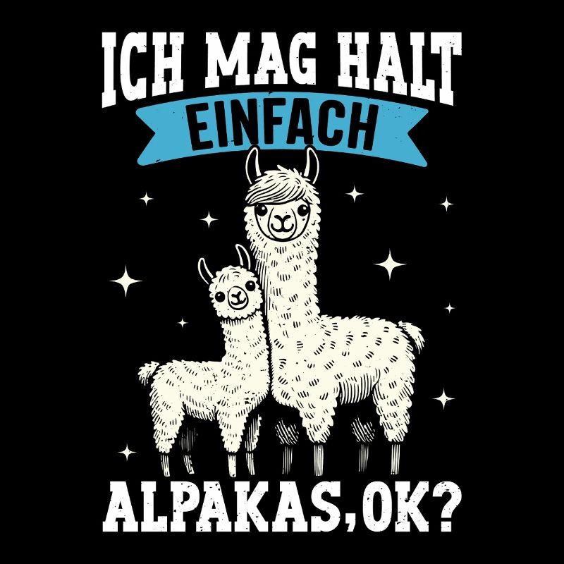 Éventail d’alpaga J’AIME JUSTE LES ALPAGAS Drôle